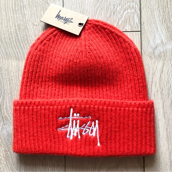 Stussy Other - NWT Stussy Big Stock Cuff Beanie in Orange